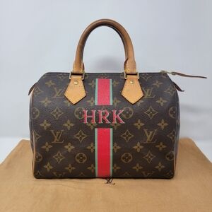 LOUIS VUITTON Monogram My LV Heritage Speedy 25 Leather Handbag